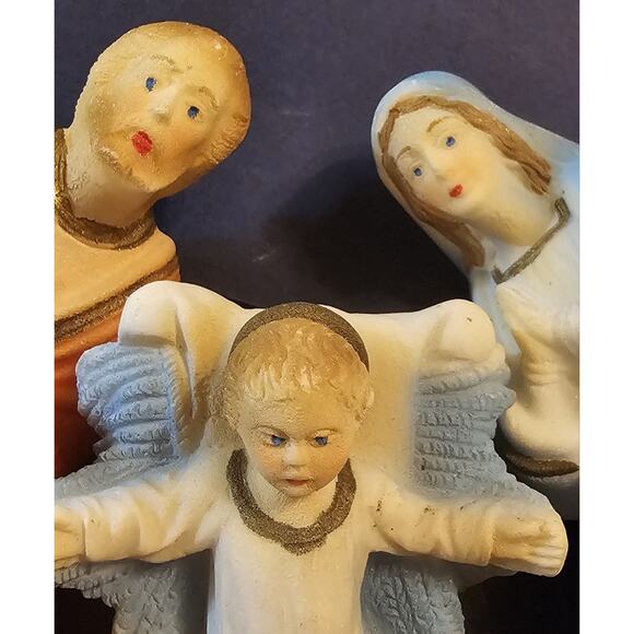 Mid-century Chalkware Holy Family Nativity Hand-painted 1950s Japan - Picture 7 of 12